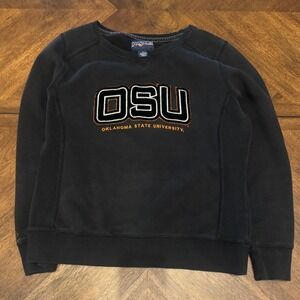 Jansport Oklahoma State University OSU Sweatshirt Mens Large Black Crewneck |O1